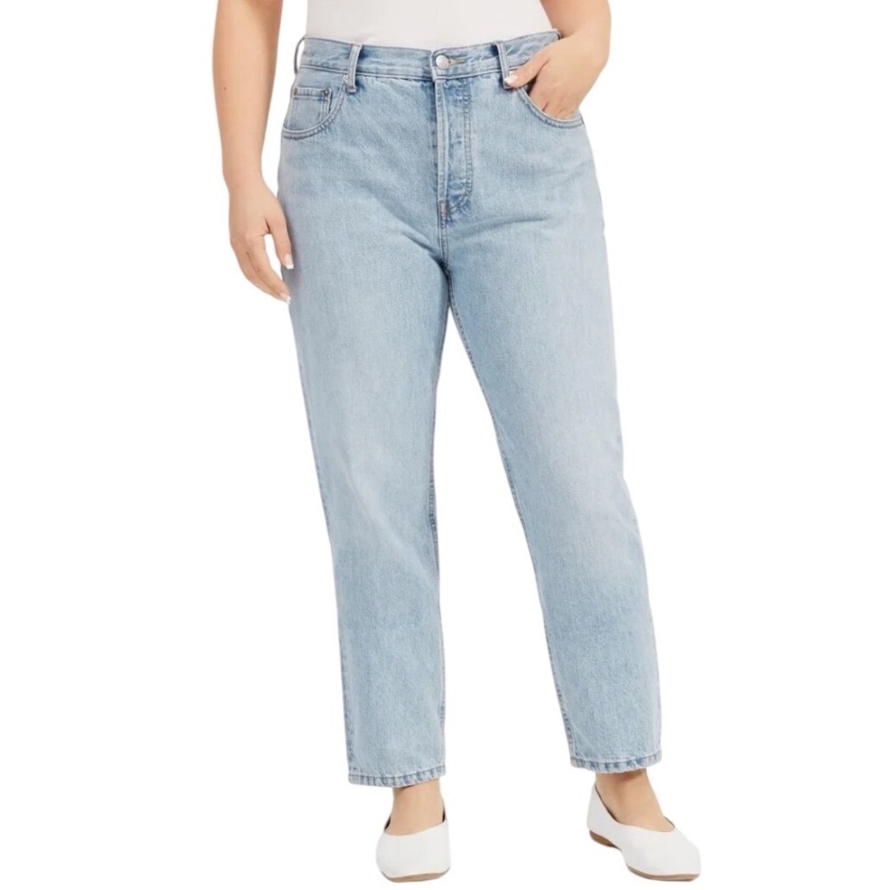 Everlane The 90s Cheeky Jean Women 27 Light Wash Organic Cotton Straight Leg